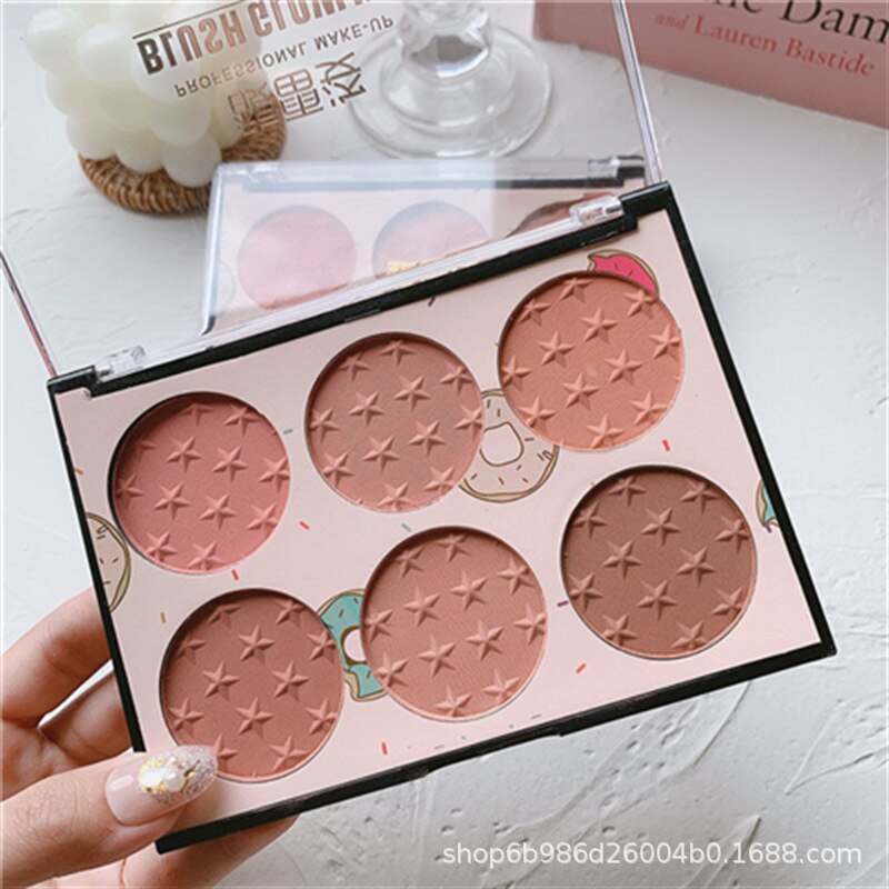 6 Colors/set Blush Plate Peach Pallete