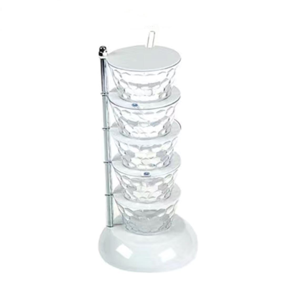 Vertical Rotatable Seasoning Box With Transparent Rotating Design