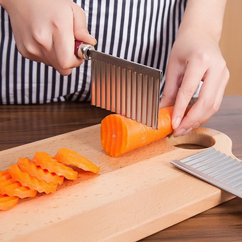 Potato Wavy Edged Knife Stainless Steel Kitchen Gadget