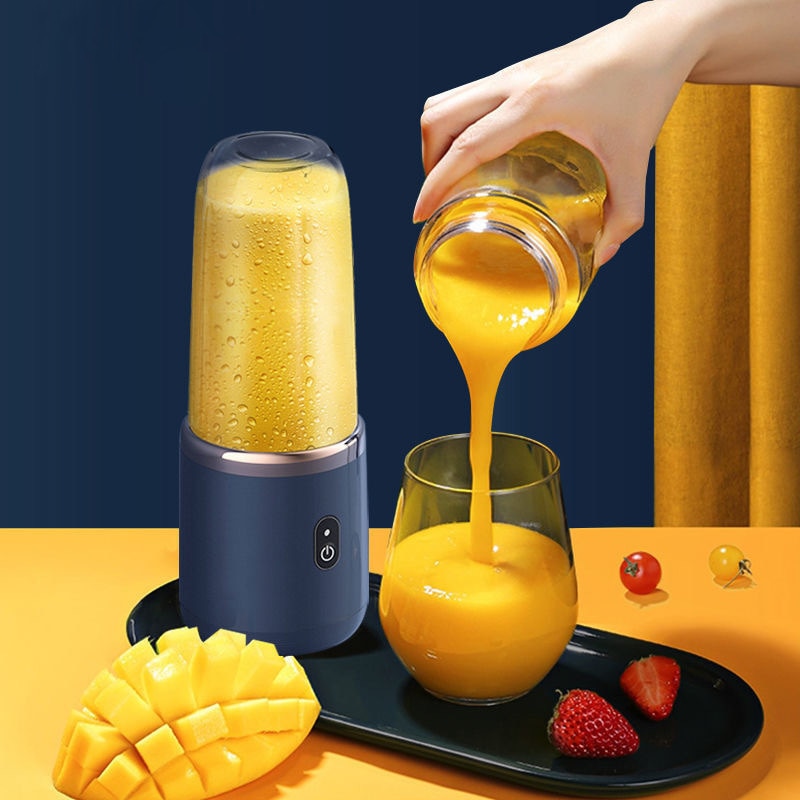 Portable Electric Juicer 6 Blades Fruit Squeezer Blender Food Mixer Ice Crusher Juicer